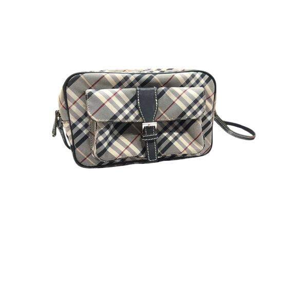BURBERRY Nova Check Shoulder Bag Canvas Leather Beige Brown Auth - Picture 1 of 3